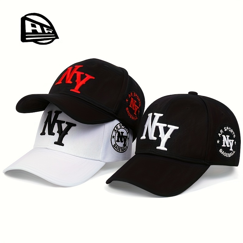 

Ny Letter Embroidered Baseball Hat Adjustable Sun Peaked Hat Outdoor Sunshade Casual Cap Suitable For Spring Autumn Travel