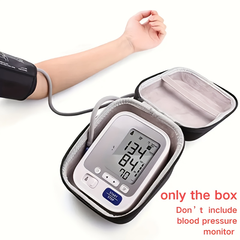 

1pc Portable Blood Pressure Monitor Handbag With Hand Strap - Home Protective Hard Shell Storage Bag For Cuff Machine Organizer