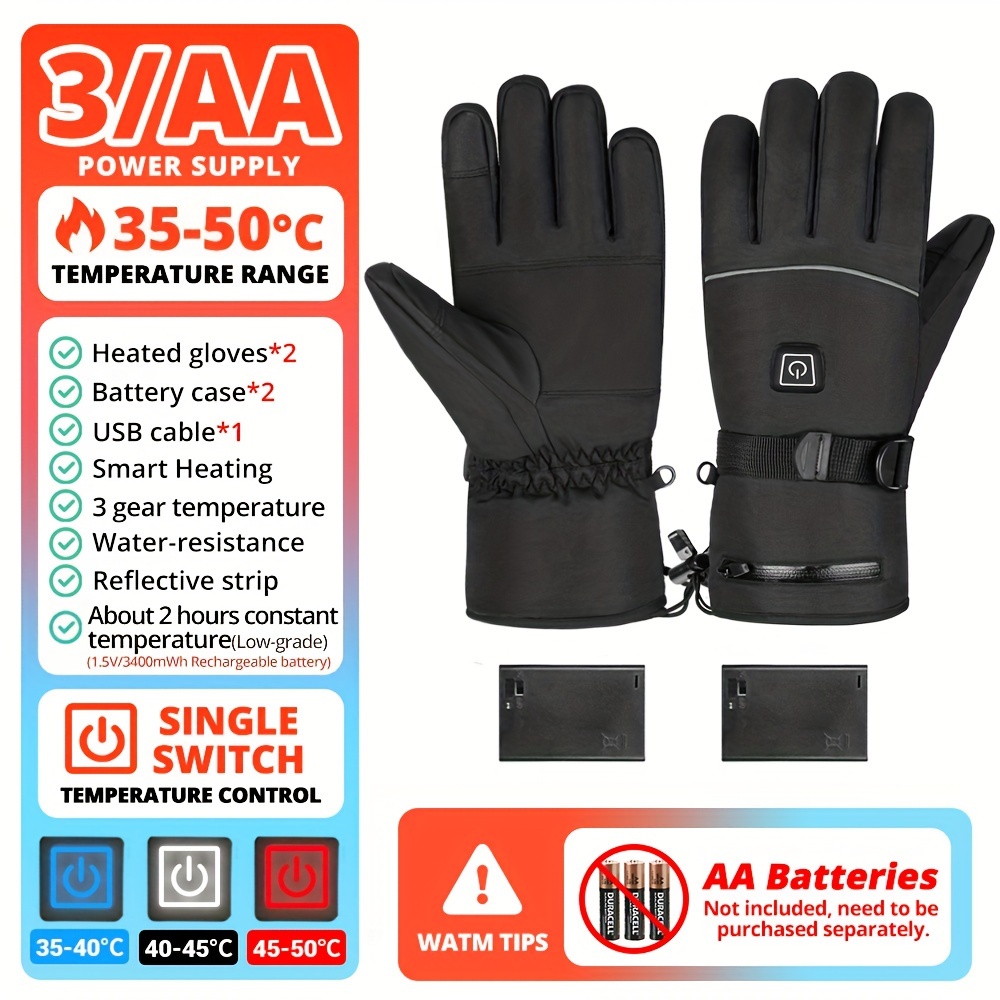 Guantes Térmicos Impermeables Recargables Esquí Motonieve - Automotriz -  Temu Mexico