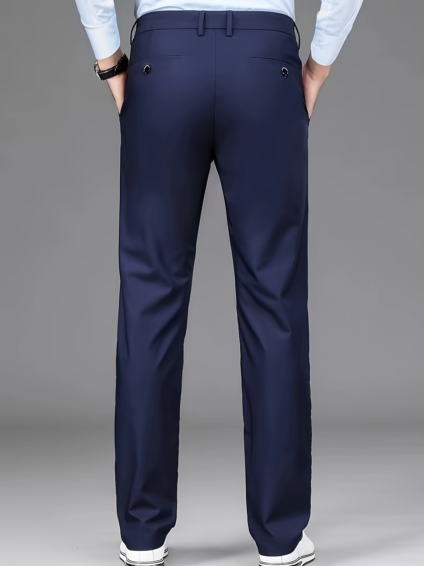 mens professional business trousers stretch wrinkle resistant and iron free formal casual loose straight leg suit pants versatile for office workers ideal gift for work wear Product details 26