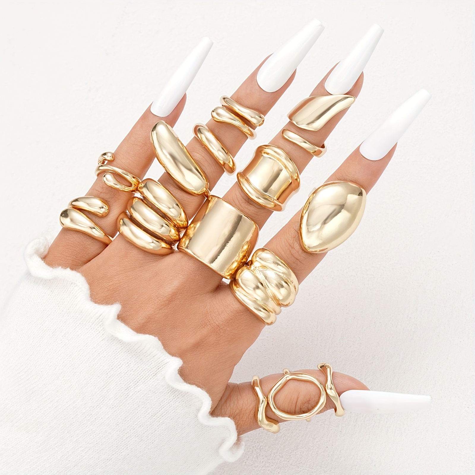 

14-piece Gold-tone Stacking Rings: , And Vacation Outfits