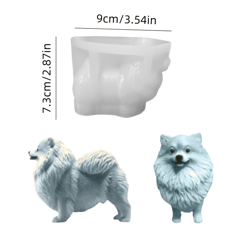 E-shop Handgefertigte Kerze Silikonform Niedliche Sitzende Katze Form Dreidimensionale Stehende Hunde Silikonform Kerzenform Statue Handgefertigtes