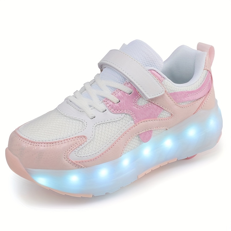Zapatillas de Patinaje en Ruedas Luminosas LED con Carga USB y Cambio de  Color, Zapatos Luminosos para Deportes Zapatos Casuales