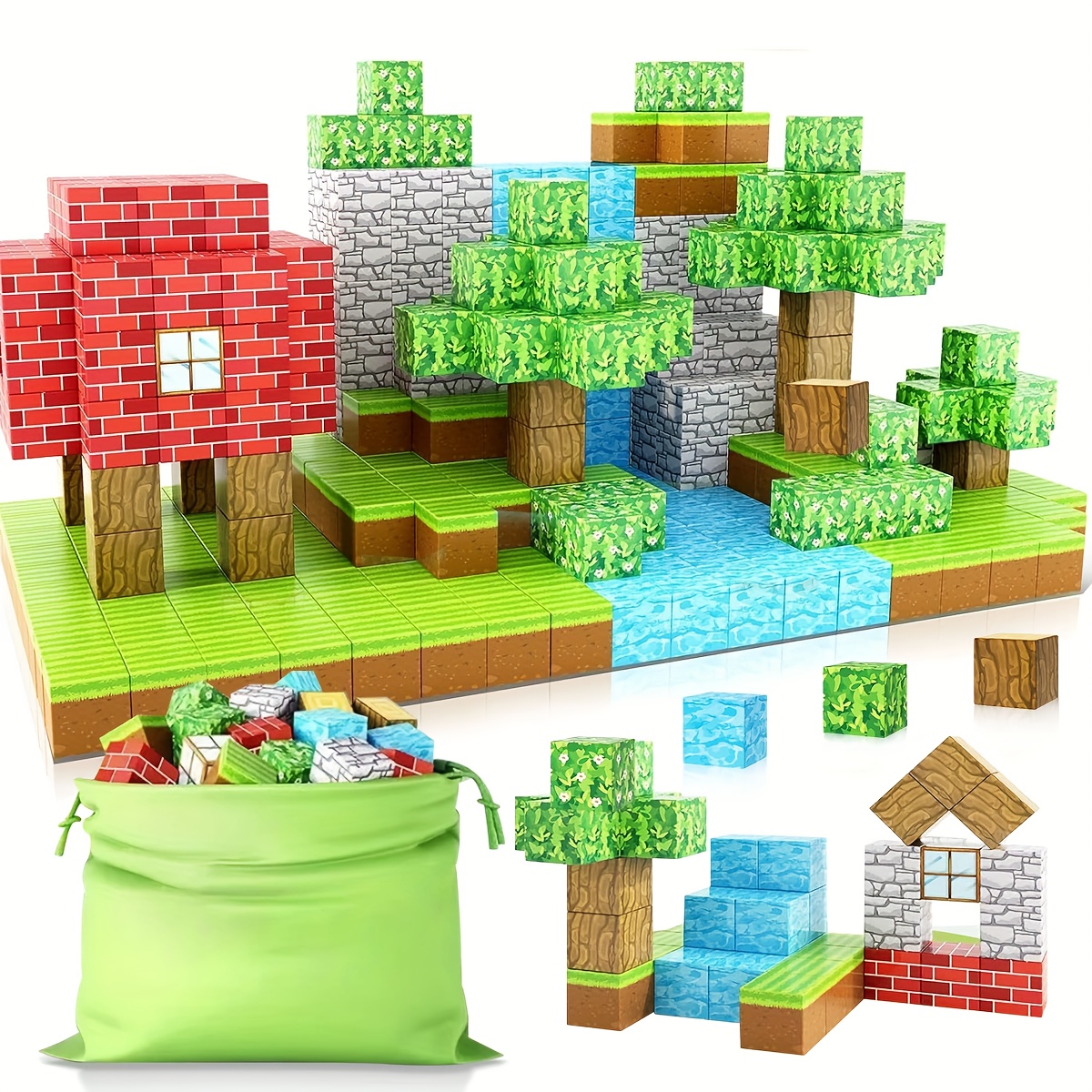 Magnetic Building Blocks Set for Future City Construction