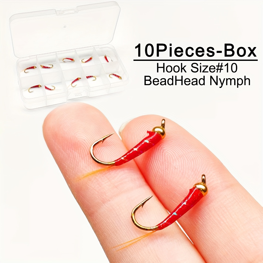 TEMU Une boîte contenant 10 sèches artificielles conçues pour la pêche à , idéales pour des poissons que la truite, , le perche et la , en eau douce