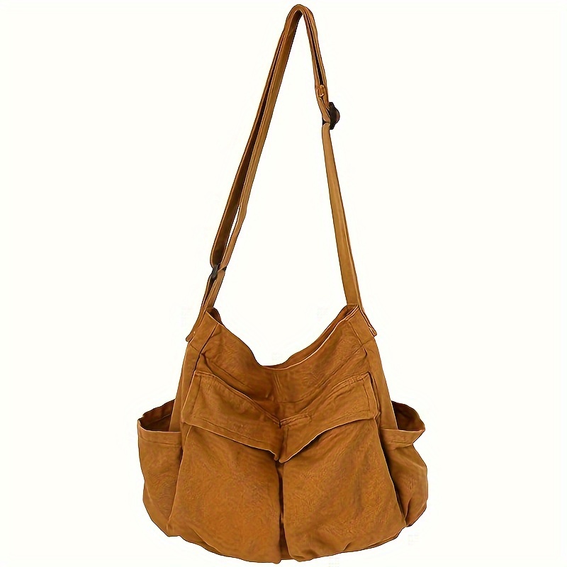 TEMU Vintage Messenger Bag, Casual Travel Crossbody Bag, Shoulder Bag