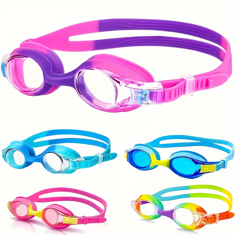 

Lunettes de Natation Anti-Buée pour Jeunes de 3 à 12 Ans, Étanches avec Sangle à Ajustement Rapide - Couleurs Mélangées