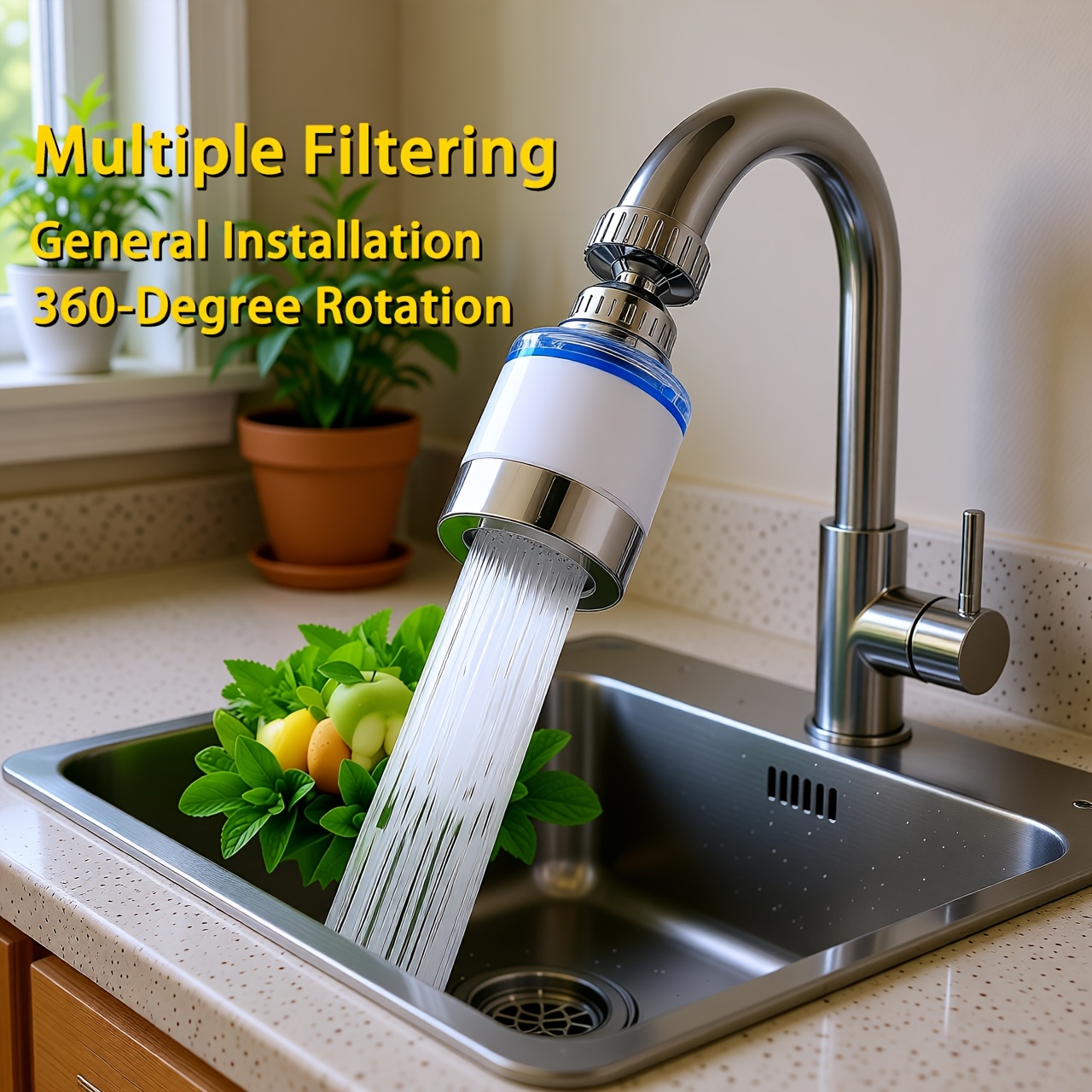 water purifier faucet with replaceable filter splash proof faucet aerator with filter rotatable faucet filter extender household bathroom water filtration system