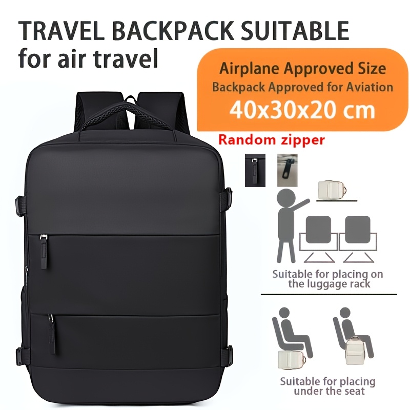 TEMU Ryanair 40x30x20cm Travel Backpack, Large Capacity Cabin Boarding Backpack/aviation Backpack, Business Durable Travel Backpack, Suitable For