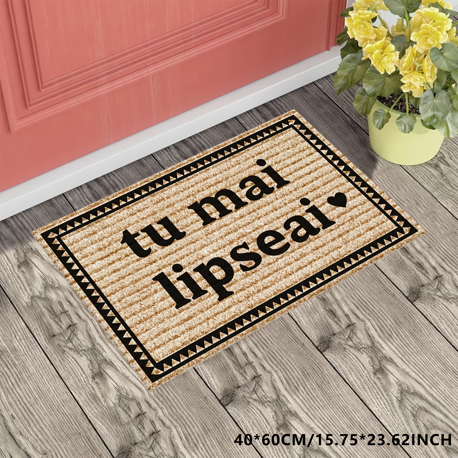 1 bucată Covoraș de bun venit distractiv, ușor, lavabil, potrivit pentru intrări, bucătării, sufragerii, dormitoare și decorul casei