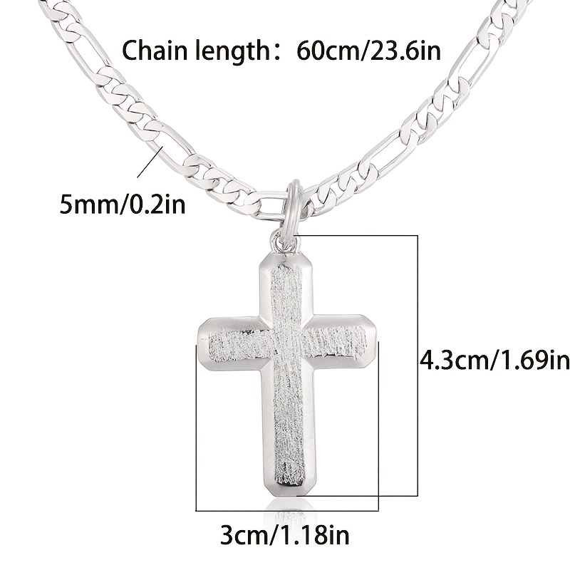 925 Silver Women's Necklace Cross Pendant Cross Necklace Fashionable And Versatile Matching Chain Simple And High-end Hip-hop Casual Unisex Christmas Valentine's Day Gift Exquisite Gift Box Packaging