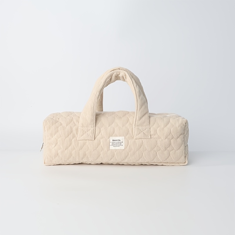 TEMU A Large-capacity Quilted Heart-shaped Cosmetic Pouch, An Hair Dryer Tote Bag, A Portable Handbag
