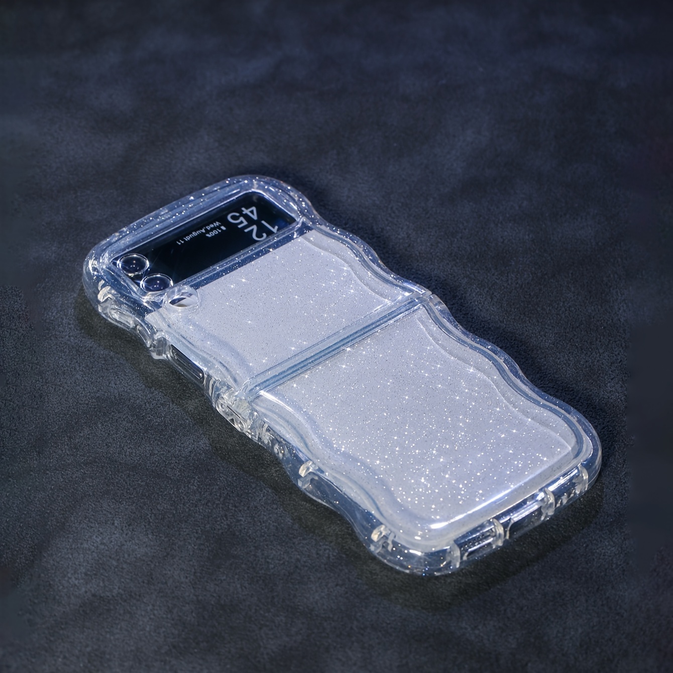 

Wave Shape Anti-fall Glitter Foldable Phone Case For 5g, For 5g, For 5g, For 5g