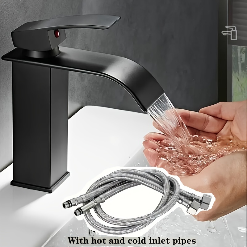 rostfritt badrumskran i svart elektropläterad - Temu Sweden