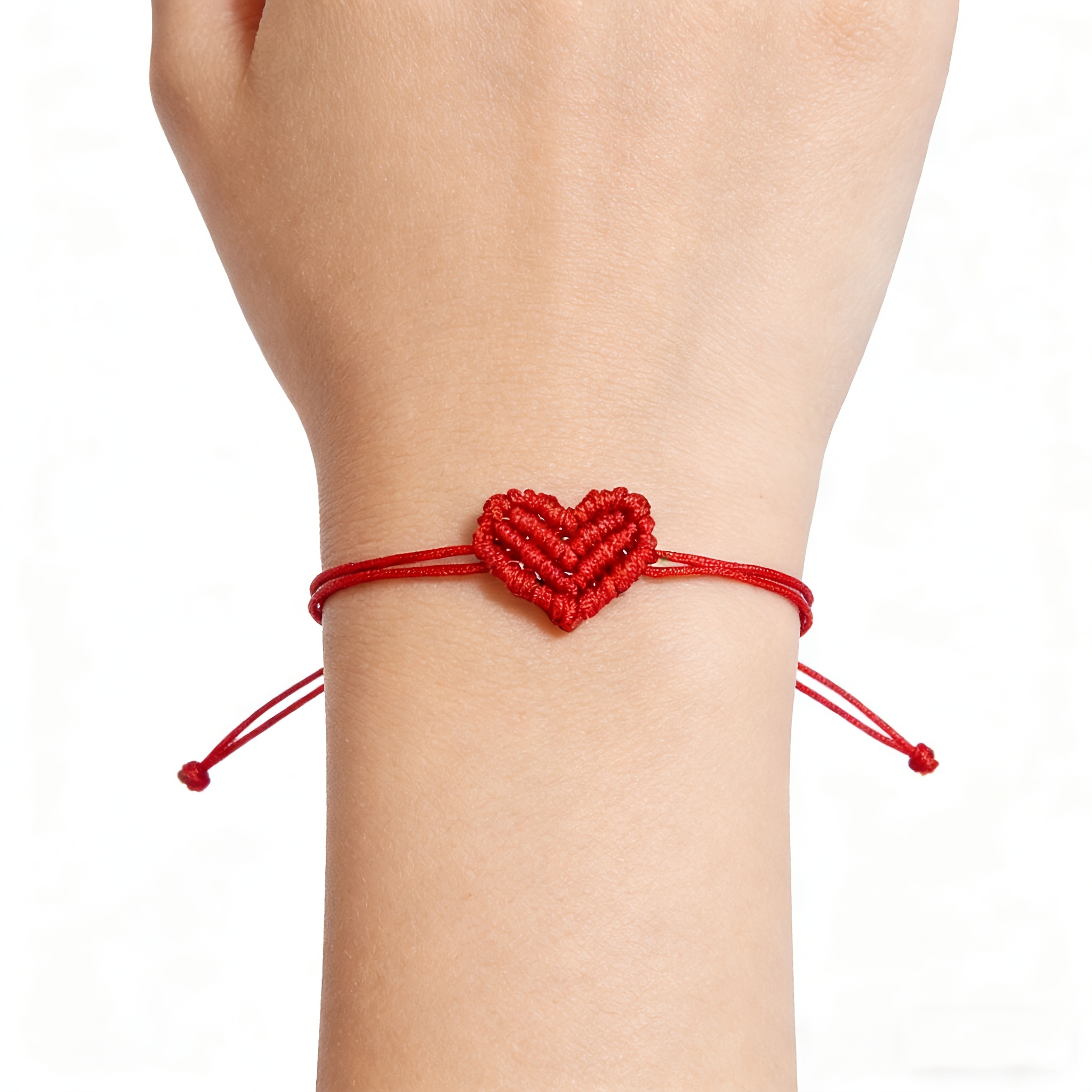 Set of 4 Handmade Heart-Shaped Bracelets, Unisex Gift