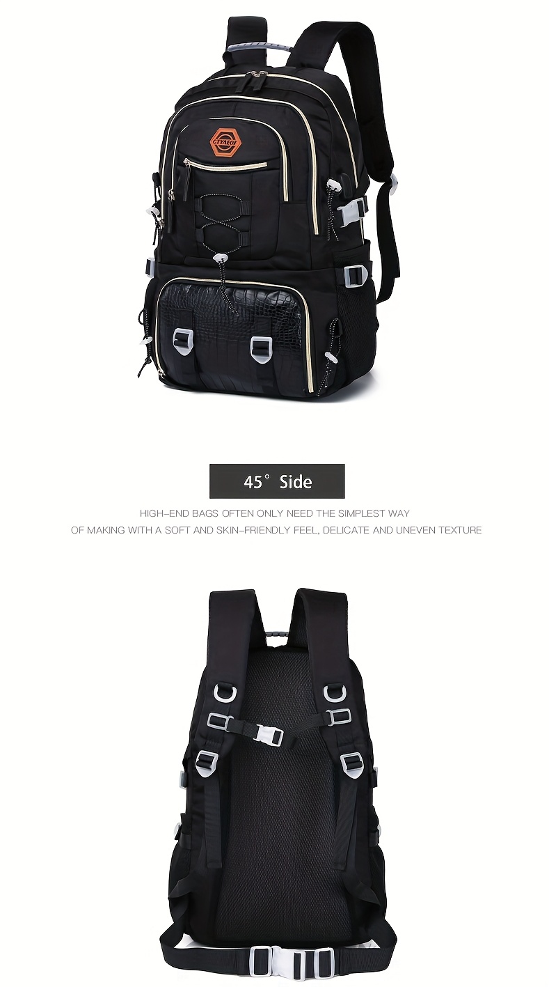 Outdoor Travel Backpack, Large Capacity Sports Camping Backpack, Unisex Laptop Bag with Shoe Compartment, Book Bag, Computer Backpack for Travel, Business, and Casual Use, Easter Valentine's Day Gift