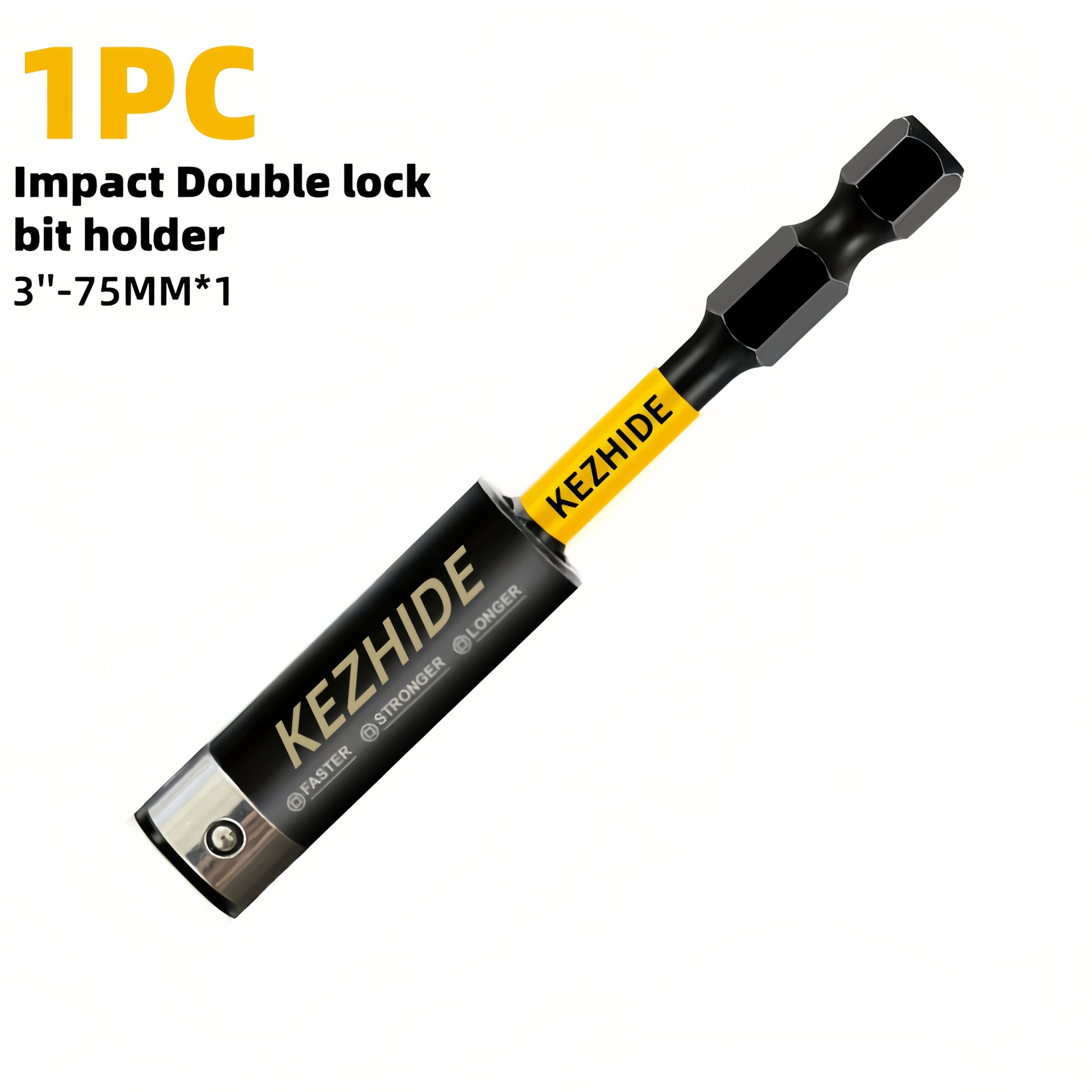 Image of Kezhide 3-inch Impact Screwdriver Bit, 75mm, - Precision Machined With Superior Grip Strength, Ring, Ideal For Wood, Metal, And Plastic In Home, Office, Applications