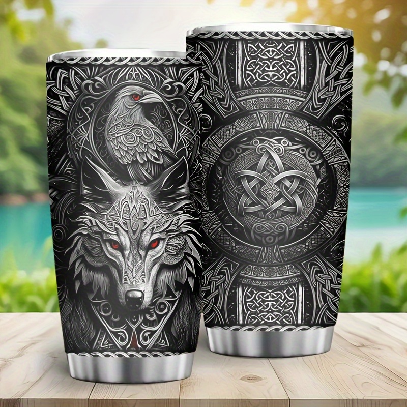 20oz Viking Stainless Steel Insulated Tumbler with Norse Mythology Art