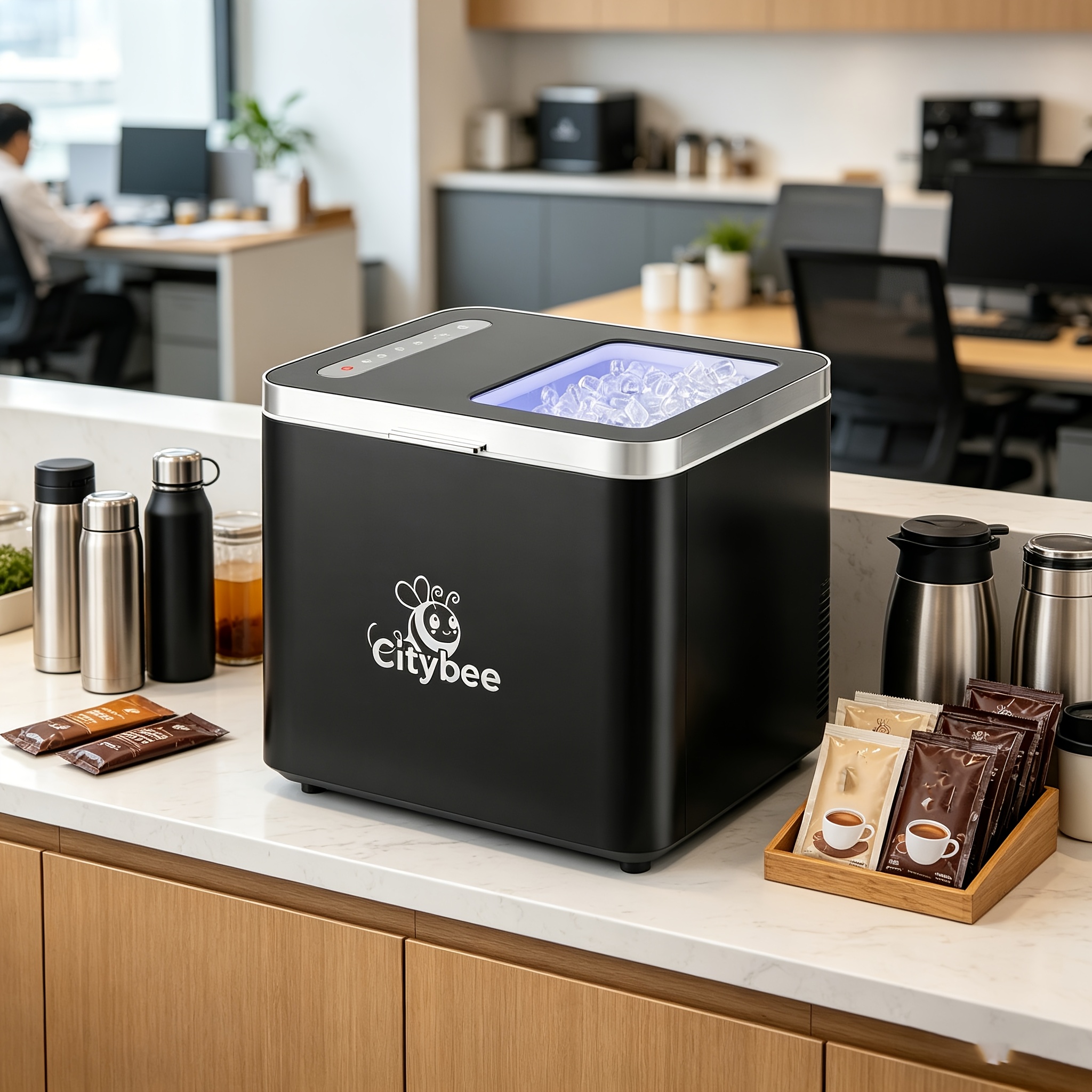 Ice Cube Machine, 12kg Ice Maker, Makes 8 Ice Cubes In , Portable Maker, With Self-cleaning Function, With Uv Sterilization Function, Delicate And Durable, A Summer Gift!