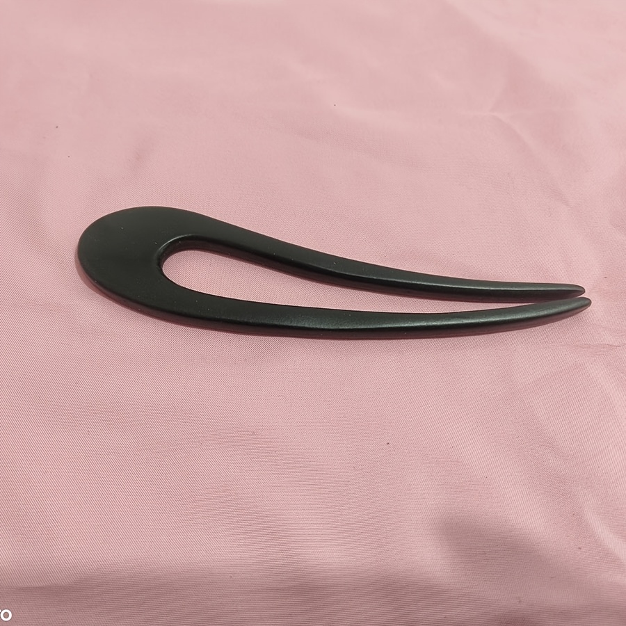 2pcs Vintage Black Wooden Hair Forks for Buns