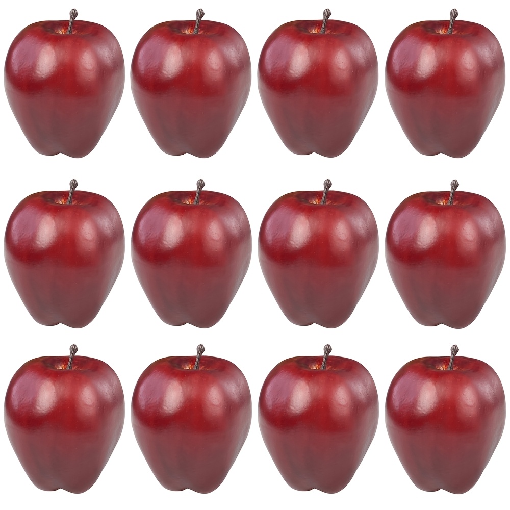 Image of 12pcs Artificial Fruit, , Simulated , Fake Decor, Store Decor, Fruit Platter Bowl Decoration, Kitchen Dining Table Cabinet Party Decor, Creative Decoration