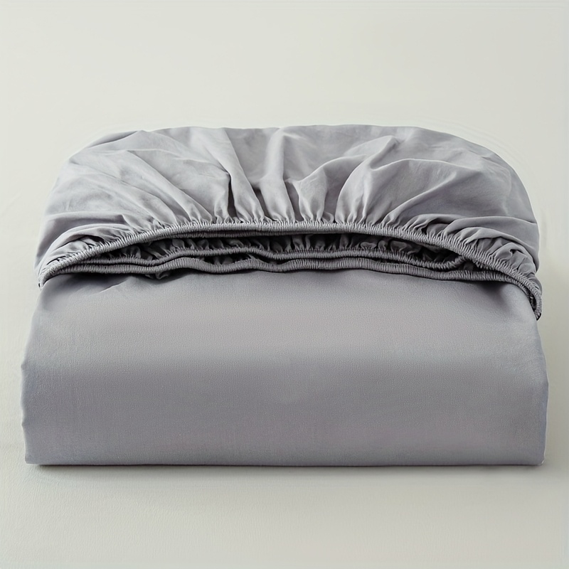 1pc Solid Color Brushed Bed Skirt, Bed Cover, Bedding, Pillowcase Not Included