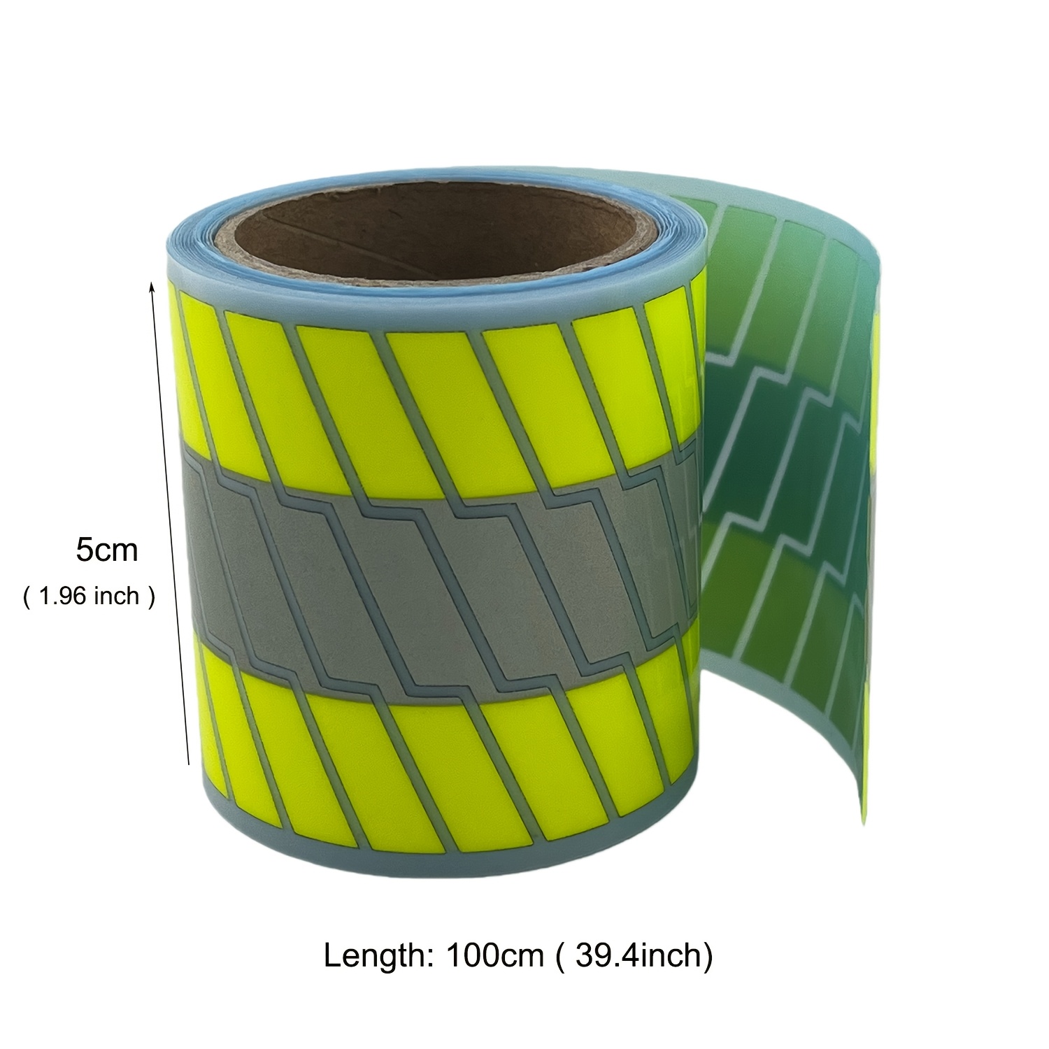 TEMU Film de transfert thermique réfléchissant à rayures jaunes 5 cm x 1 m
