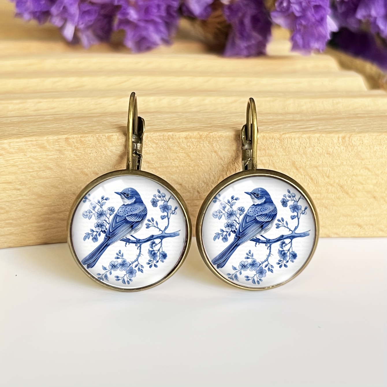 TEMU 1 di Orecchini con Uccello Blu e , Orecchini Pendenti con Uccello e in in da , con in , Accessorio per per l'Uso le Feste