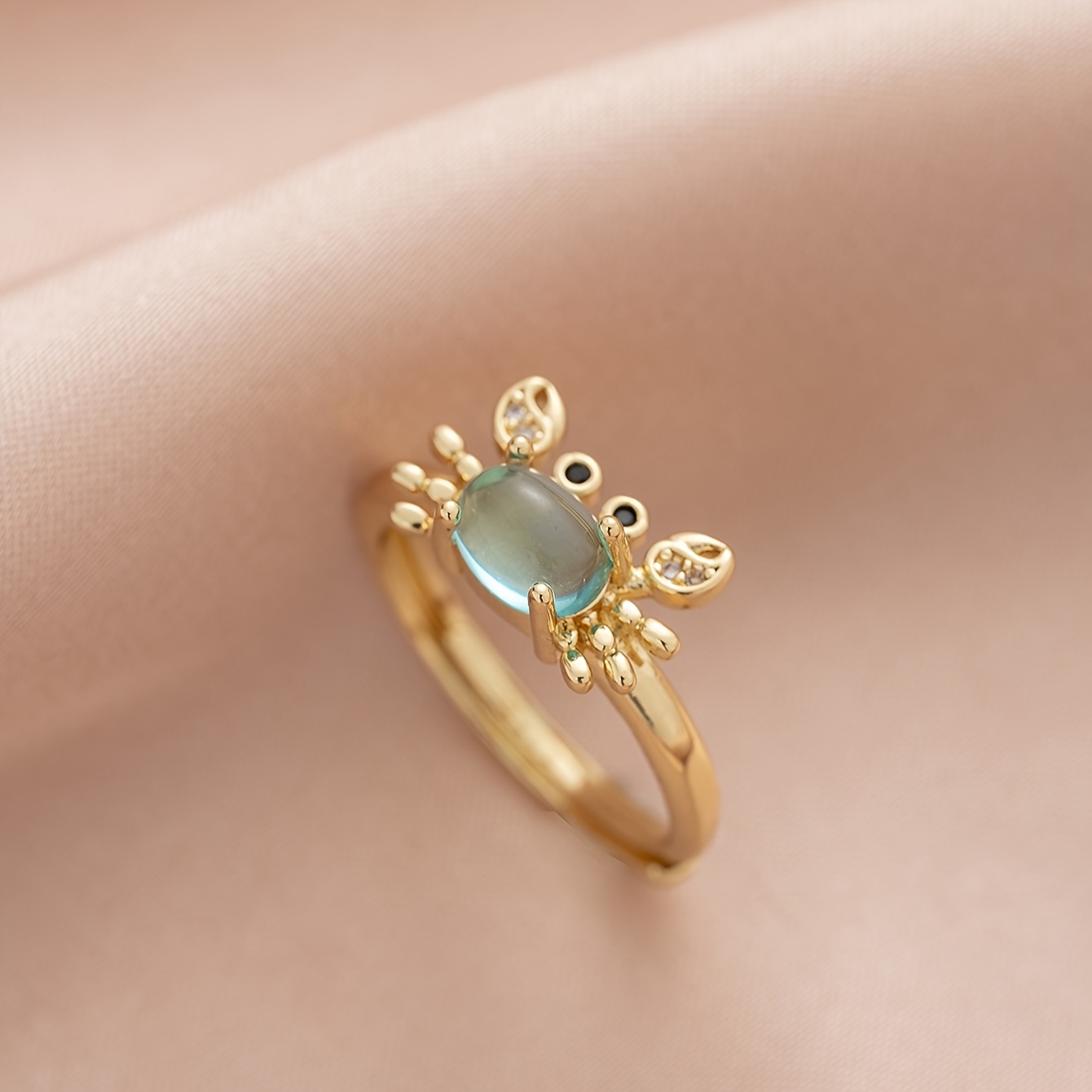 's Ring, Exquisite Cute Mini Crab Ring, Copper Accessory, Jewelry Accoutrement