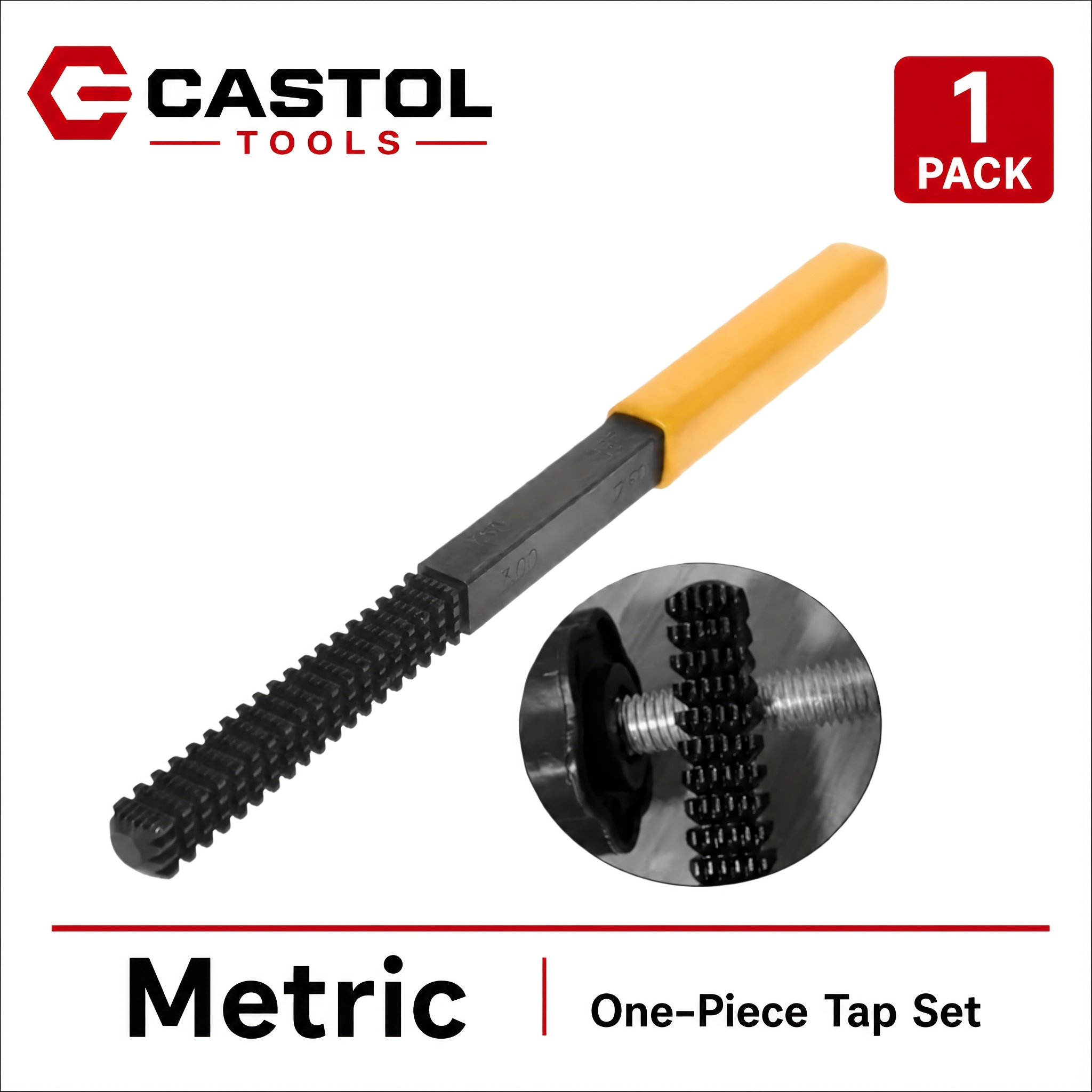 TEMU Lima per riparazione filettatura metrica per impieghi gravosi - Multiuso, durezza con rivestimento in ossido , design portatile per riparazione