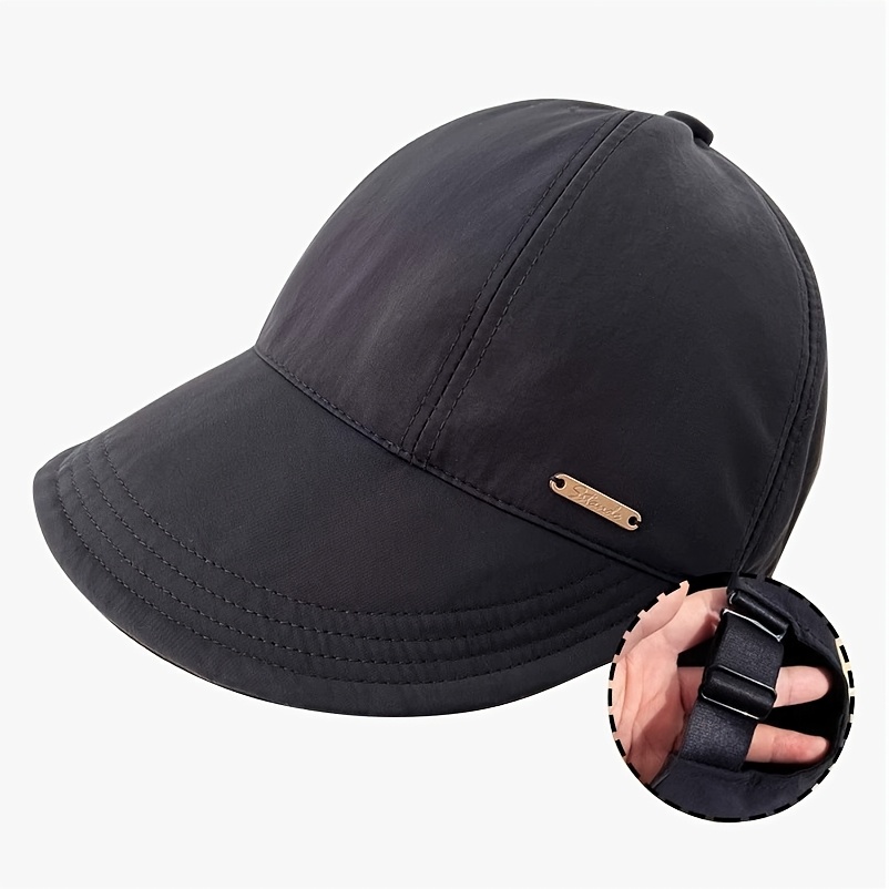 TEMU Casquette de baseball pliable et légère pour femmes avec large bord réglable : Accessoire de mode polyvalent pour une tenue décontractée