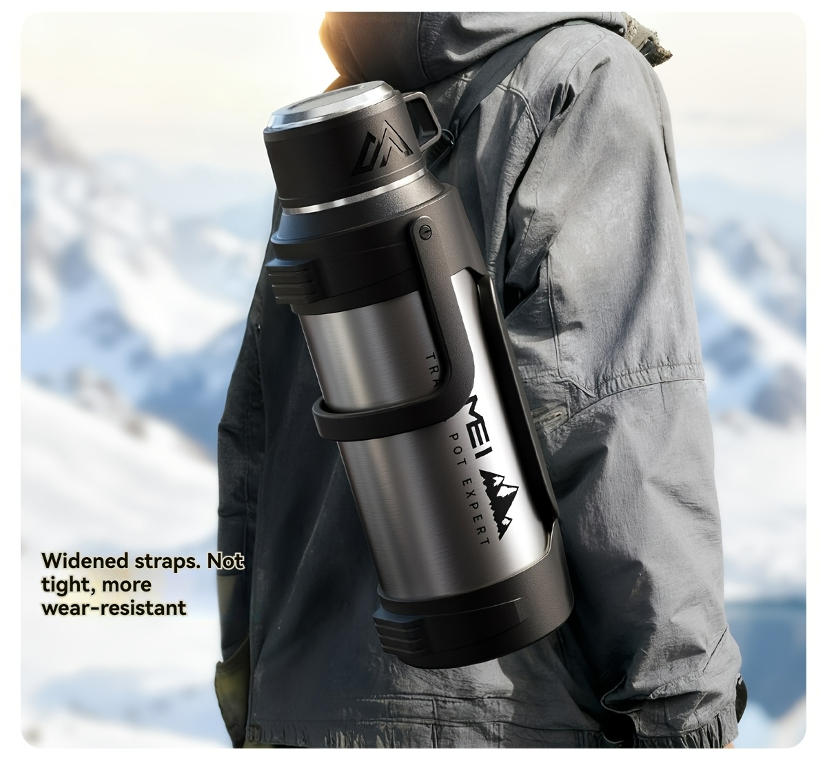 1 stainless steel large capacity in multiple sizes with a handle and cup lid featuring a tea storage compartment and maintaining temperature for suitable for outdoor use and camping Product details 21