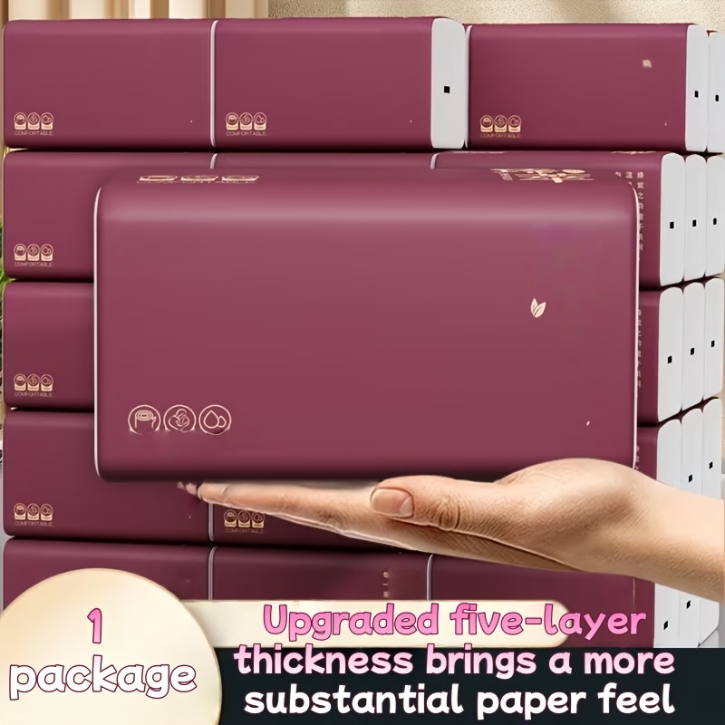 E-shop Gesamt 500 Blatt/1 Packung Ultraweiche Taschentücher, Hoch saugfähig, Einzelverpackt. Ohne fluoreszierende Mittel und Farbstoffe, Verdickt und