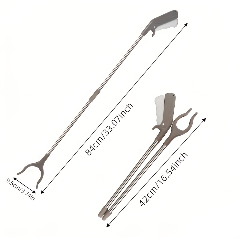 TEMU Ergonomic 33inch Lightweight Folding Trash Picker- Comfortable Grip, Durable Plastic Tool, Suitable For Pregnant Women, Outdoor Hygiene Use, And