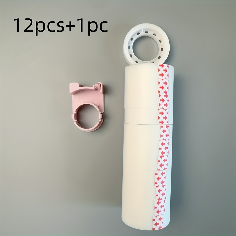 TEMU 6/12pcs Invisible Tape With 1pc Random Color Cutter, Matte Tape, Tape, Tape, Transparent Tape Refill For Desktop Tape Dispenser, Suitable For
