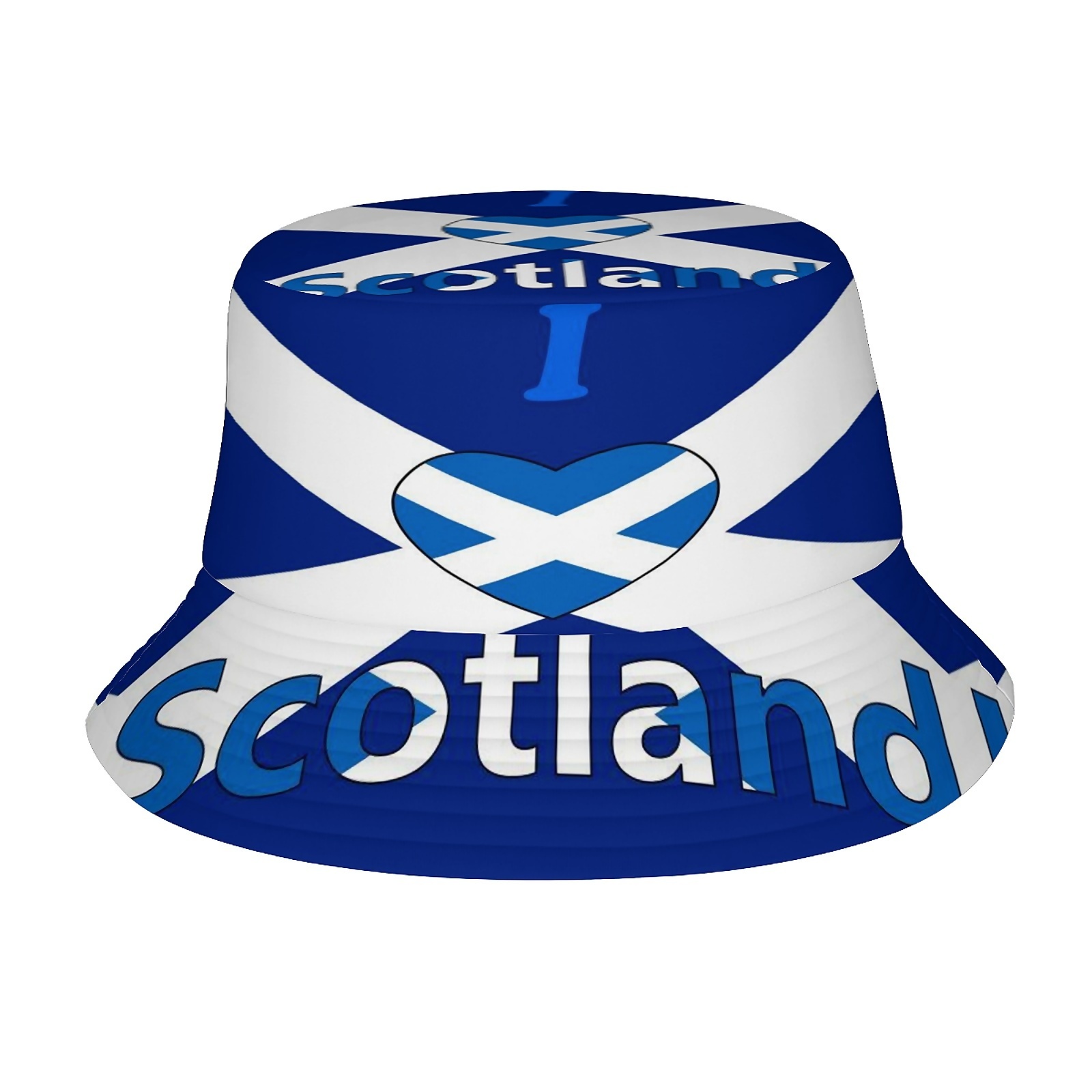 TEMU 1pc I Love Scotland Theme Pattern Bucket Hat, Suitable For Men, Women And Old, High Quality Buckethat, Beach Outdoor And Fashionable Bucket Hat.