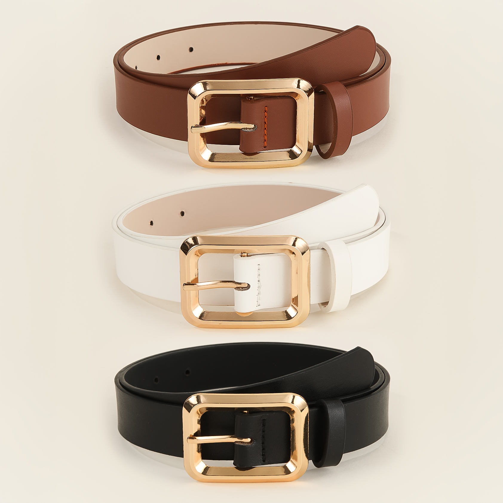 a set three items womens belts elegant stylish featuring a  display picture 2