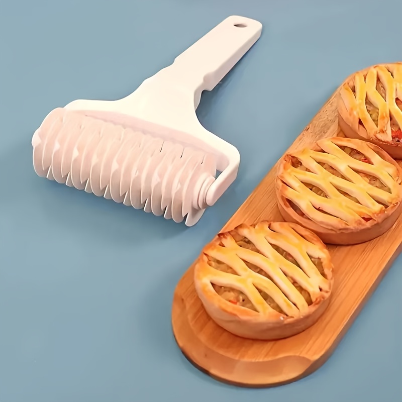 1 buc. sucitor din plastic cu grilă, sucitor pentru pizza, sucitor pentru   de patiserie pentru unelte de coacere, potrivit pentru pizza și biscuiți, sucitor cu grilă, unealtă pentru coacere acasă, sucitor pentru  , unealtă pentru tăierea  ului, ideal pentru coacerea și   2