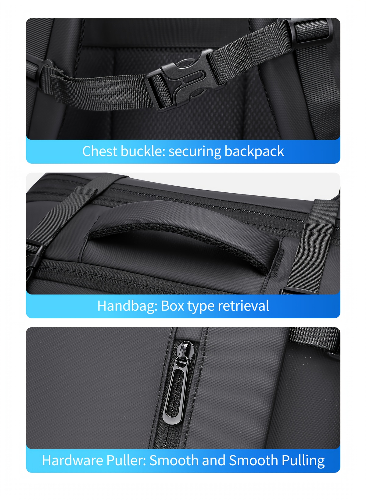 Mochila unisex WEIXIER, bolsa de viaje, bolso de mano, mochila unisex, bolsa para portátil, gran capacidad, función deportiva, mochila abierta a 180°, bolsa de equipaje para fines de semana, bolsa de negocios, bolsa de viaje de negocios, mochila escolar, expansible, compartimento independiente para computadora, adecuada para viajes escolares y de negocios, regalo para amigos y familiares.