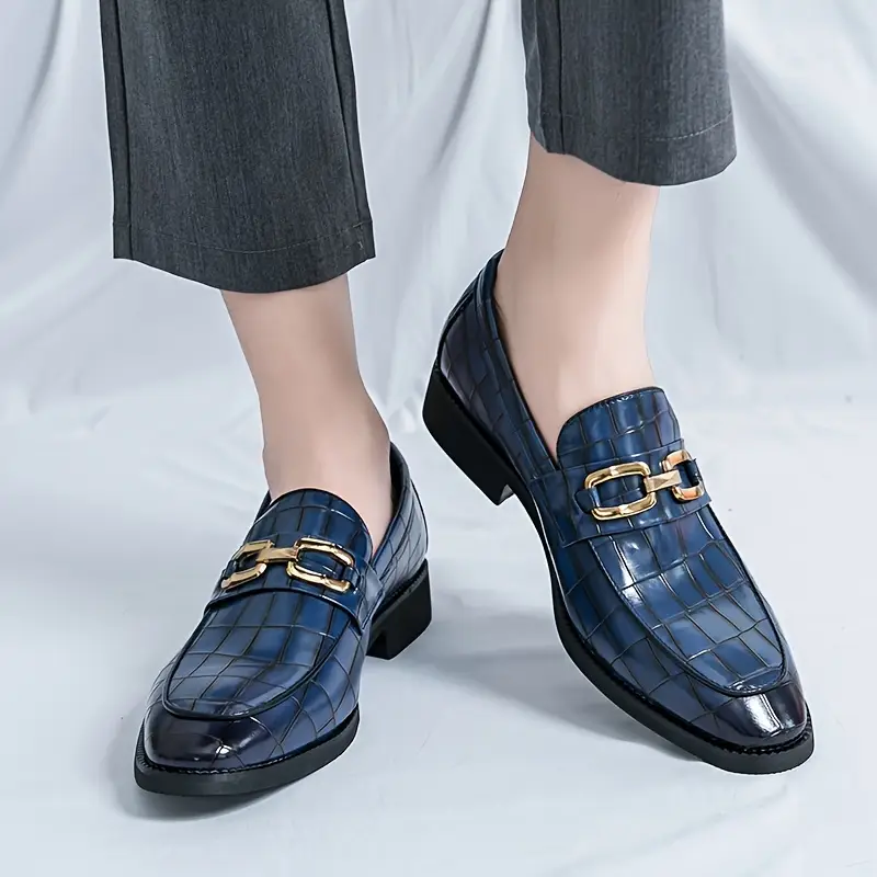 new mens business loafers shiny pointed toe green dress - Temu new mens business loafers shiny pointed toe green dress - Temu