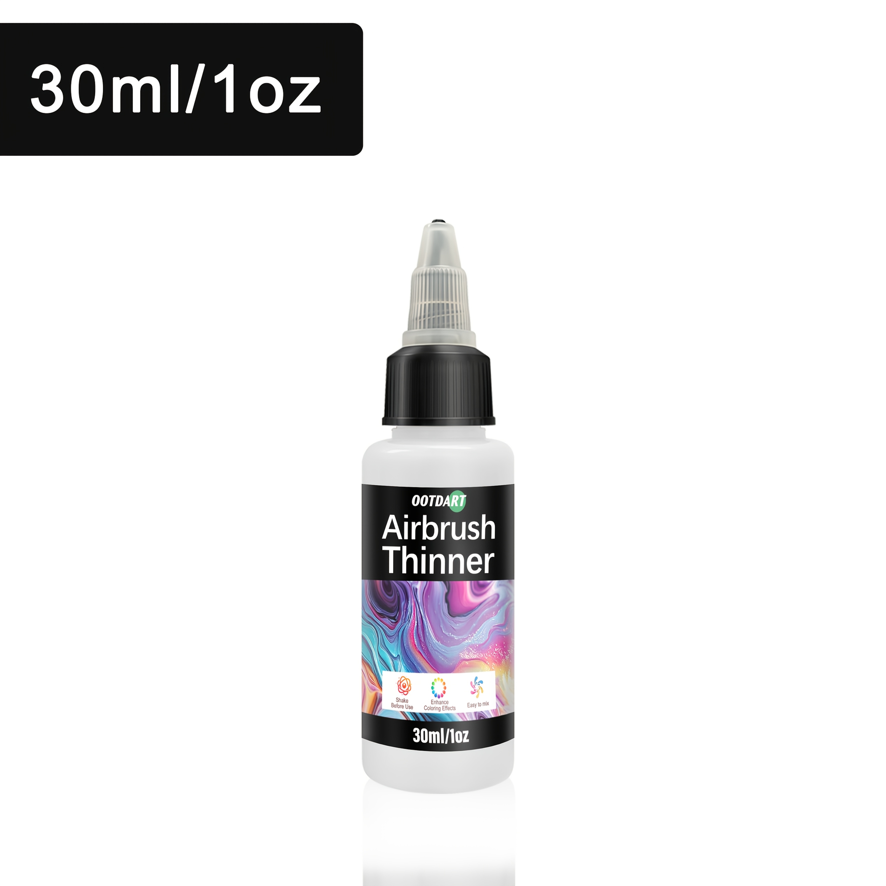 TEMU Diluant de peinture acrylique 250 ml/120 ml/30 ml, améliore le flux, la consistance et la durabilité de la peinture, offre des artistiques