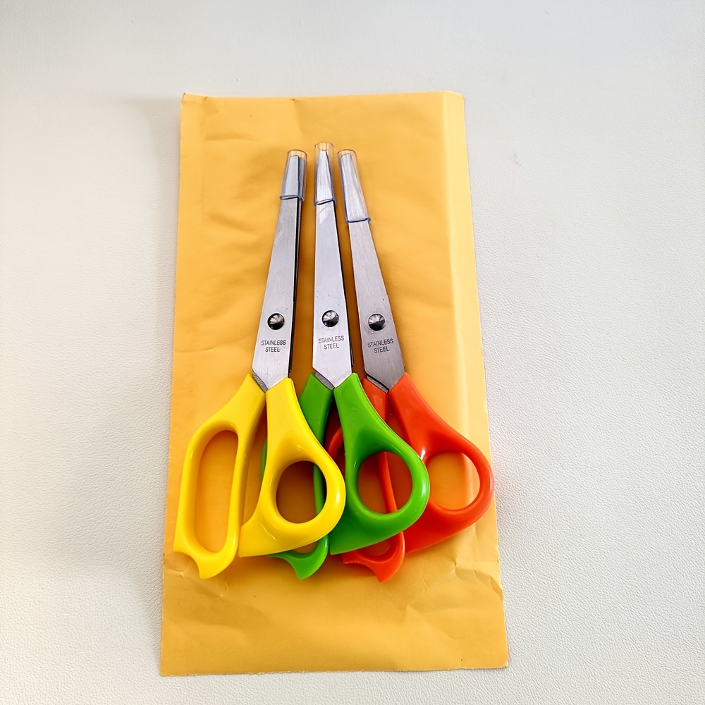 

3/10pcs Scissors 7 Inch All Purpose Handle Sharp Scissor For Office And Home, School Supplies, Classroom Student Teacher Craft Creation, Colorful Handle