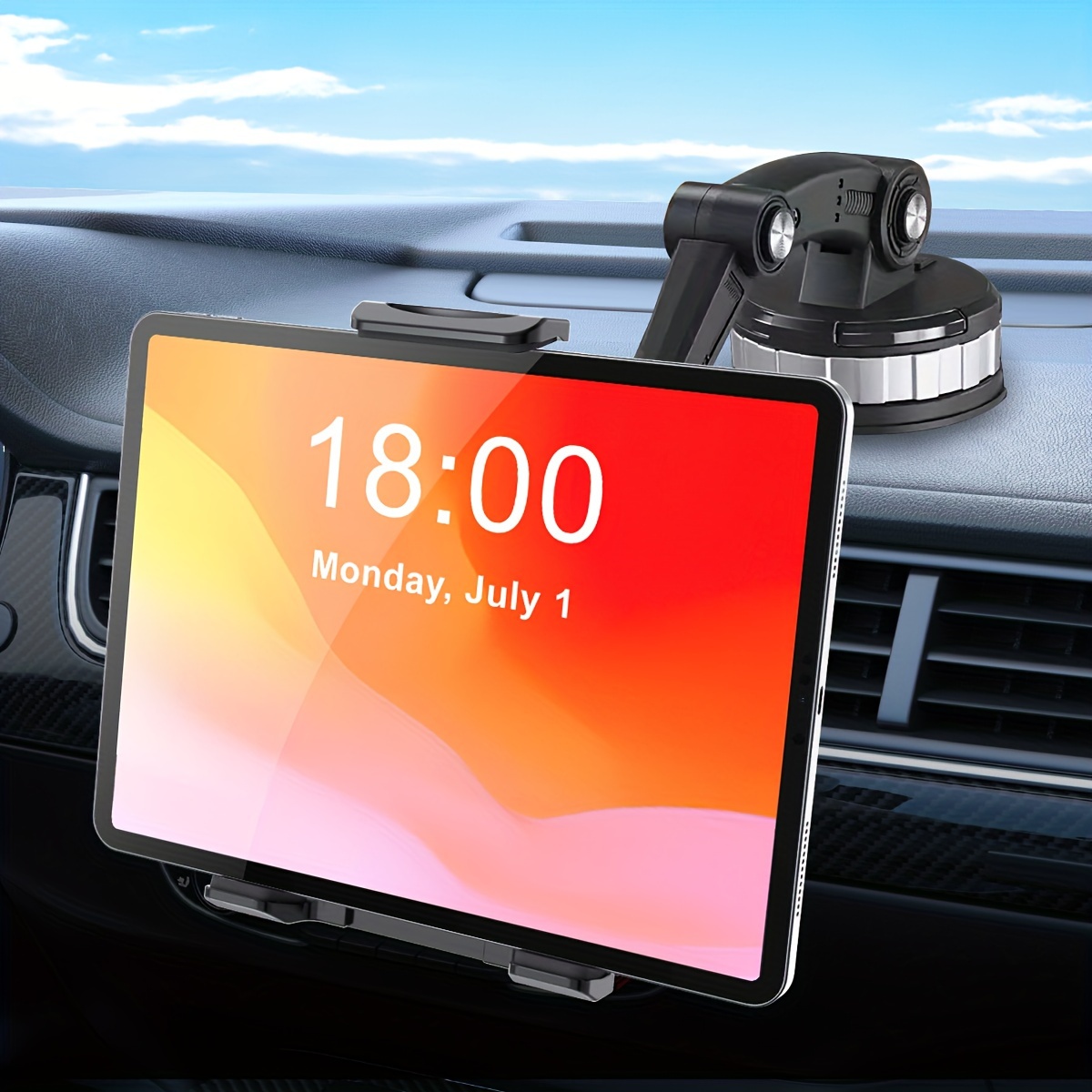 

Car Mount For Tablets And Mobile Phones, Upgraded With Enlarged Base To Increase Suction, Suitable For 4-13 Inch Tablets And Mobile Phones