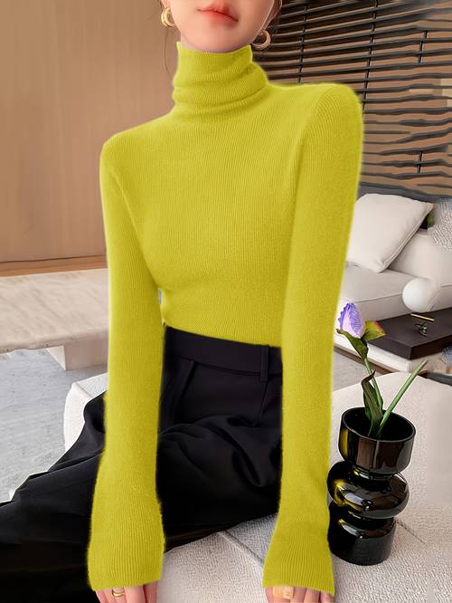 new autumn winter early spring high neck sweater for women high end slouchy neck base layer top