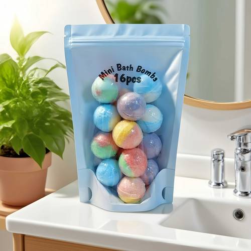 16pcs of mini in transparent bags in rose lavender lemon orange and mint scents ideal as christmas and halloween gifts