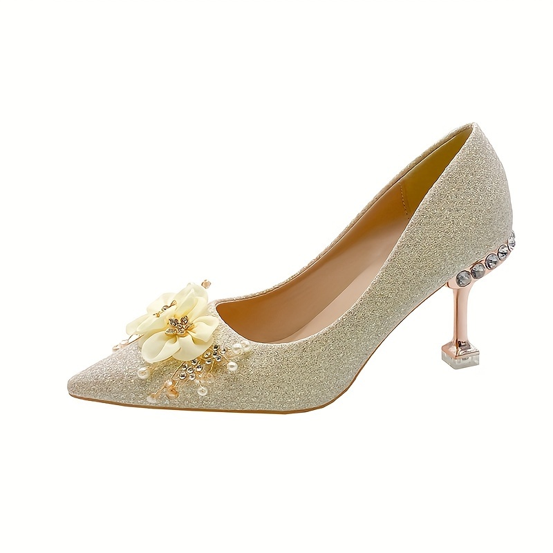 womens pointed toe stiletto heels wedding bridal shoes - Temu