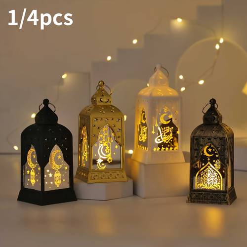 1 4pcs ramadan retro style lamp hollow star and decorative table lamp gift ornament glowing oil lamp suitable for window and fireplace decoration bedside night lamp christmas ramadan and valentines day atmosphere decoration lamp