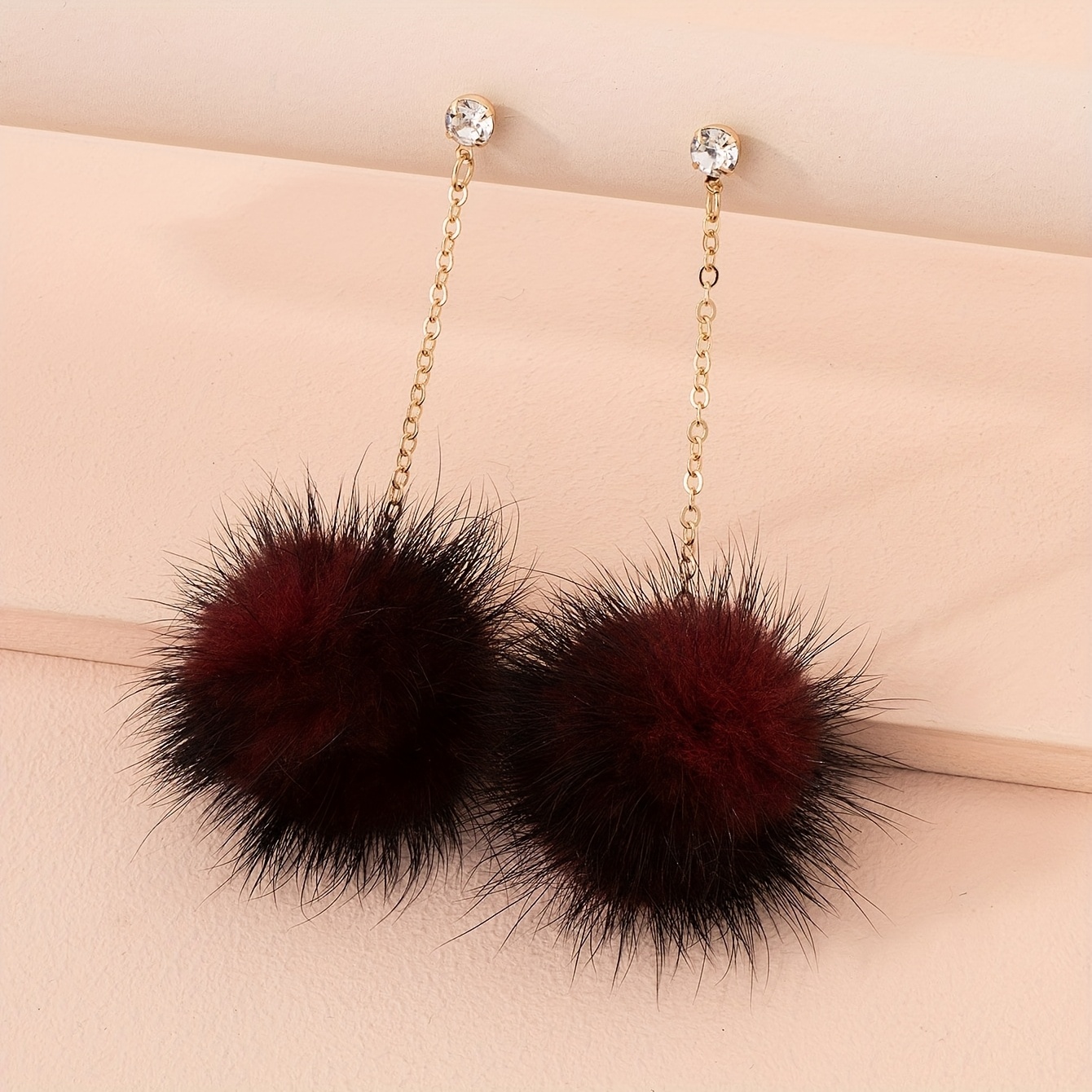 TEMU A Pair Of Fashionable And Individual Women's Fluffy Coin Earrings