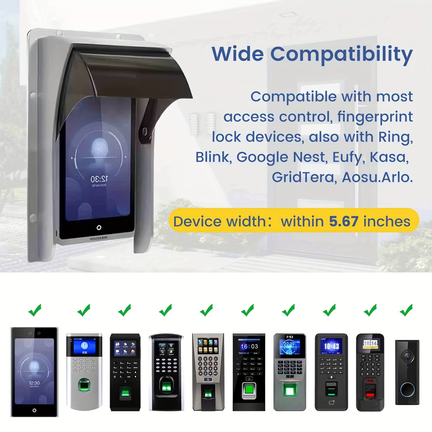 Plastic Doorbell Rain Cover for Protection