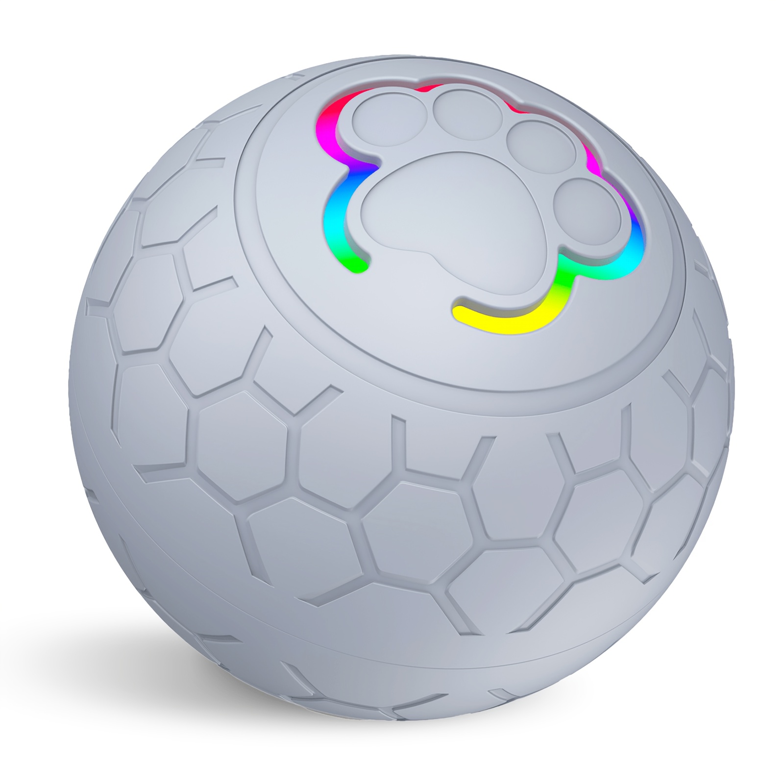 TEMU Pet Ball, Adjustable Normal/crazy Dual , Automatic Rolling Movement, Colorful Flashing Lights, Self-entertaining Wear-resistant Dog Toy, Usb
